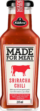 Molho Made For Meat Sriracha (para carne com pimenta e legumes) Kuhne 235ML