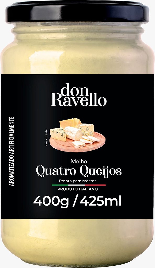 Molho Branco Quatro Queijos Don Ravello 400G